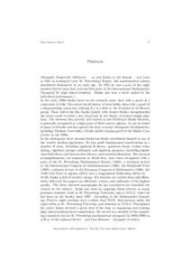1  Documenta Math. Preface