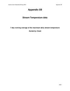 Granite Creek Watershed Mining DEIS  Appendix 5B Appendix 5B