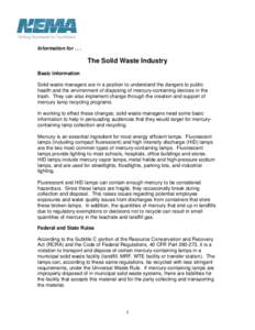 Microsoft Word - Solid Waste Industry[removed]doc