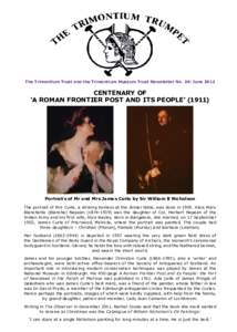 The Trimontium Trust and the Trimontium Museum Trust Newsletter No. 26: JuneCENTENARY OF ‘A ROMAN FRONTIER POST AND ITS PEOPLE’ (Portraits of Mr and Mrs James Curle by Sir William B Nicholson