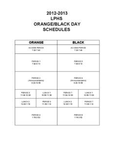 [removed]LPHS ORANGE/BLACK DAY SCHEDULES ORANGE