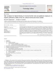 Hair analysis for biomonitoring of environmental and occupational exposure to organic pollutants state of the