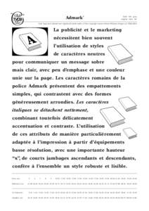 ®Admark®  bold · fett · gras negrita · nero · fet  Club Type and Admark are registered trade marks of the copyright owner Adrian Williams Design Ltd