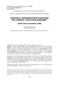 Graphical representation standards for chemical structure diagrams (IUPAC Recommendations 2008)