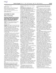 Federal Register / Vol. 77, No[removed]Tuesday, May 22, [removed]Notices Dated: May 14, 2012. Debra A. Carr, Director, Division of Policy, Planning and Program Development, Office of Federal Contract Compliance Programs.