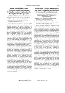 Goldschmidt Conference Abstracts  Re-Os geochronology of the Neoproterozoic Coppercap and Twitya Formations: Implications for the Rapitan-Sturtian glaciation