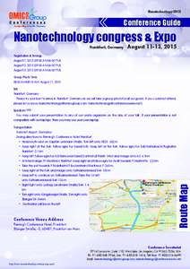 NanotechnologyConference Guide Nanotechnology congress & Expo Frankfurt, Germany