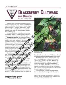Blackberry Cultivars for Oregon, EC 1617-E (Oregon State University Extension Service)