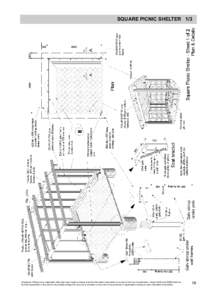 SQUARE PICNIC SHELTER 1/3  Disclaimer: Whilst every reasonable effort has been made to ensure that this information and advice is correct at the time of publication, Green Skills and SCMG shall not be held responsible in