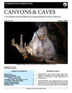 Carlsbad Caverns National Park  CANYONS & CAVES