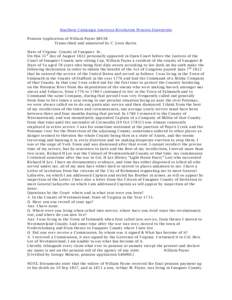 Southern Campaign American Revolution Pension Statements Pension Application of William Payne S8938 Transcribed and annotated by C. Leon Harris State of Virginia County of Fauquier Sc. On this 31 st day of August 1832 pe