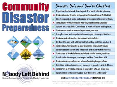 Emergency management / Emergency evacuation / Safety / Accessibility / Public safety / Management / Disaster preparedness