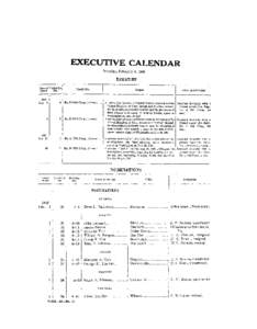 EXECUTIVE CALENDAR Monday, February 4, 1946 TREATIES  I Action of committee