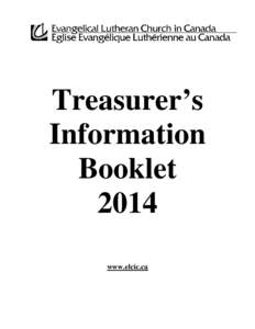 Treasurer’s Information Booklet 2014 www.elcic.ca