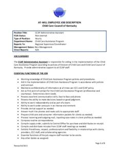 Microsoft Word - CCAP Administrative Assistant[removed]docx