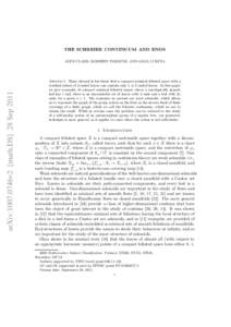 THE SCHREIER CONTINUUM AND ENDS  arXiv:1007.0746v2 [math.DS] 28 Sep 2011 ALEX CLARK, ROBBERT FOKKINK, AND OLGA LUKINA