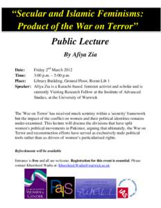 Microsoft Word - Zia Public Lecture 2 March V2