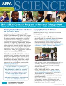 EPA’s STEM Outreach Program in Research Triangle Park