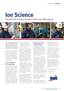 Ion Science | Advertorial  Ion Science Personal VOC monitors improve health and safety regimes