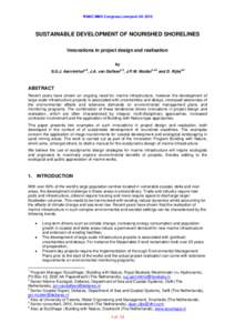 PIANC MMX Congress Liverpool UKSUSTAINABLE DEVELOPMENT OF NOURISHED SHORELINES Innovations in project design and realisation by 1,6