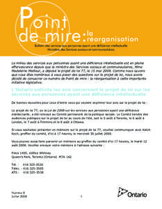 Point de mire : la réorganisation - juillet[removed]PDF