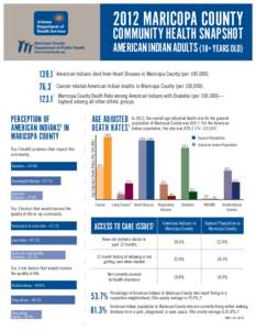 2012 MARICOPA COUNTY COMMUNITY HEALTH SNAPSHOT AMERICAN INDIAN ADULTS (18+ YEARS OLD) 1