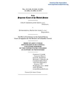 Veto / Immigration and Naturalization Service v. Chadha / Supreme Court of the United States / Chevron U.S.A. /  Inc. v. Natural Resources Defense Council /  Inc. / United States Environmental Protection Agency / Massachusetts v. Environmental Protection Agency / Clinton v. City of New York / United States Constitution / United States Congress / Government / Law / Case law