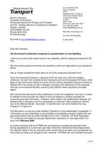 Ms Alix Chambris European Commission Directorate-General for Energy and Transport Unit D3 - Energy efficiency of products & Intelligent Energy - Europe Office DM24, 04/149