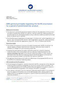 QRD guidance for generic-hybrid-biosimilar SmPC