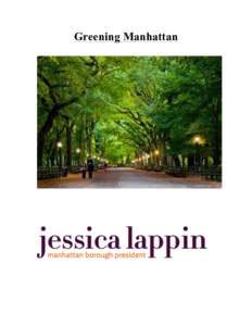 Greening Manhattan  Introduction New York City has one of the nation’s top park systems; the Big Apple just earned second place in an annual park survey of the nation’s largest cities by the Trust for Public Land.1