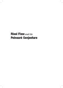 Ricci Flow and the Poincaré Conjecture