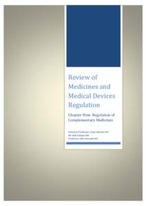 Microsoft Word - Review of Medicines and Medical Devices Complementary Medicines Chapter.docx
