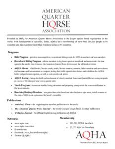 American Quarter Horses / Horse racing / Equus / Livestock / American Quarter Horse Association / American Quarter Horse / Rugged Lark / Sugar Bars