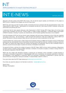 IMPROVEMENTS TO NAATI TESTING PROJECT  INT E-NEWS EDITION 1 MAY 2015