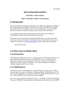 [removed]UMLS KNOWLEDGE SOURCES 13th Edition - Summer Release 2002AC Addendum to 2002AA Documentation