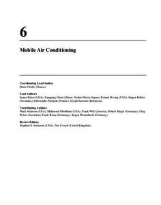 6 Mobile Air Conditioning Coordinating Lead Author Denis Clodic (France) Lead Authors