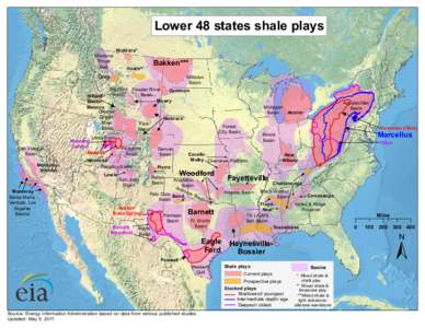 Lower 48 states shale plays Montana Thrust Belt  Niobrara*