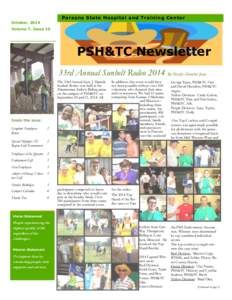 Parsons State Hospital and Training Center  October, 2014 Volume 7, Issue 10  PSH&TC Newsletter