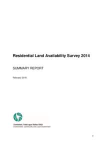 Residential Land Availability Survey 2014 SUMMARY REPORT February[removed]