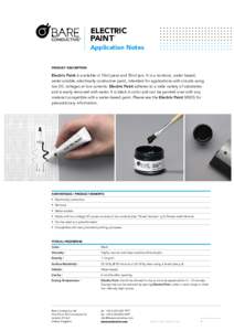 ELECTRIC PAINT ® Application Notes PRODUCT DESCRIPTION