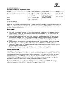 MOTION NO. M2011-04 Purchase 24 Forty-Foot Replacement Buses MEETING: