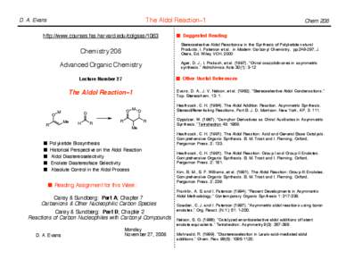 Erythromycin / Acid dissociation constant / Carbanion / Mukaiyama aldol addition / Chemistry / Acids / Aldol reaction