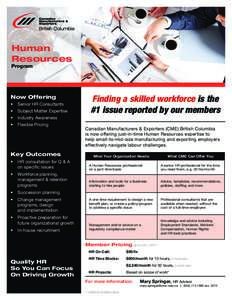 Human Resources Program Now Offering •