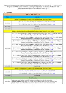 Program for FML-based Machine Learning Competition for Human Prediction and Application on Game of Go @ FUZZ-IEEEVersion: Program for FML-based Machine Learning Competition for Human Prediction and Ap