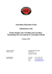 Australian Education Union / Education International / Education reform / Linda Darling-Hammond / Teacher / Achievement gap in the United States / E-learning / Project-based learning / Student voice / Education / Youth / Philosophy of education