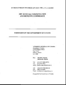 Accountability / Constitutional law / Judicial independence / Philosophy of law / Separation of powers / Court system of Canada / Provincial Judges Reference / Tax Court of Canada / Judge / Law / Government / Canadian court system