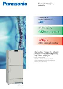 Biomedical Freezer MDF-U5412 Temperature (Ambient temperature 30℃)