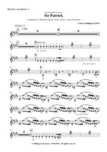 Baryton saxophone I Sax ensemble version Sir Patrick An adaptation of 