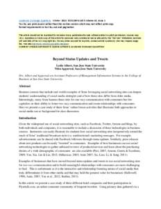 Academic Exchange Quarterly Winter 2014 ISSN[removed]Volume 18, Issue 1 To cite, use print source rather than this on-line version which may not reflect print copy format requirements or text lay-out and pagination. Th