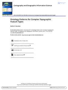 Cartography and Geographic Information Science  ISSN: PrintOnline) Journal homepage: http://www.tandfonline.com/loi/tcag20 Ontology Patterns for Complex Topographic Feature Types